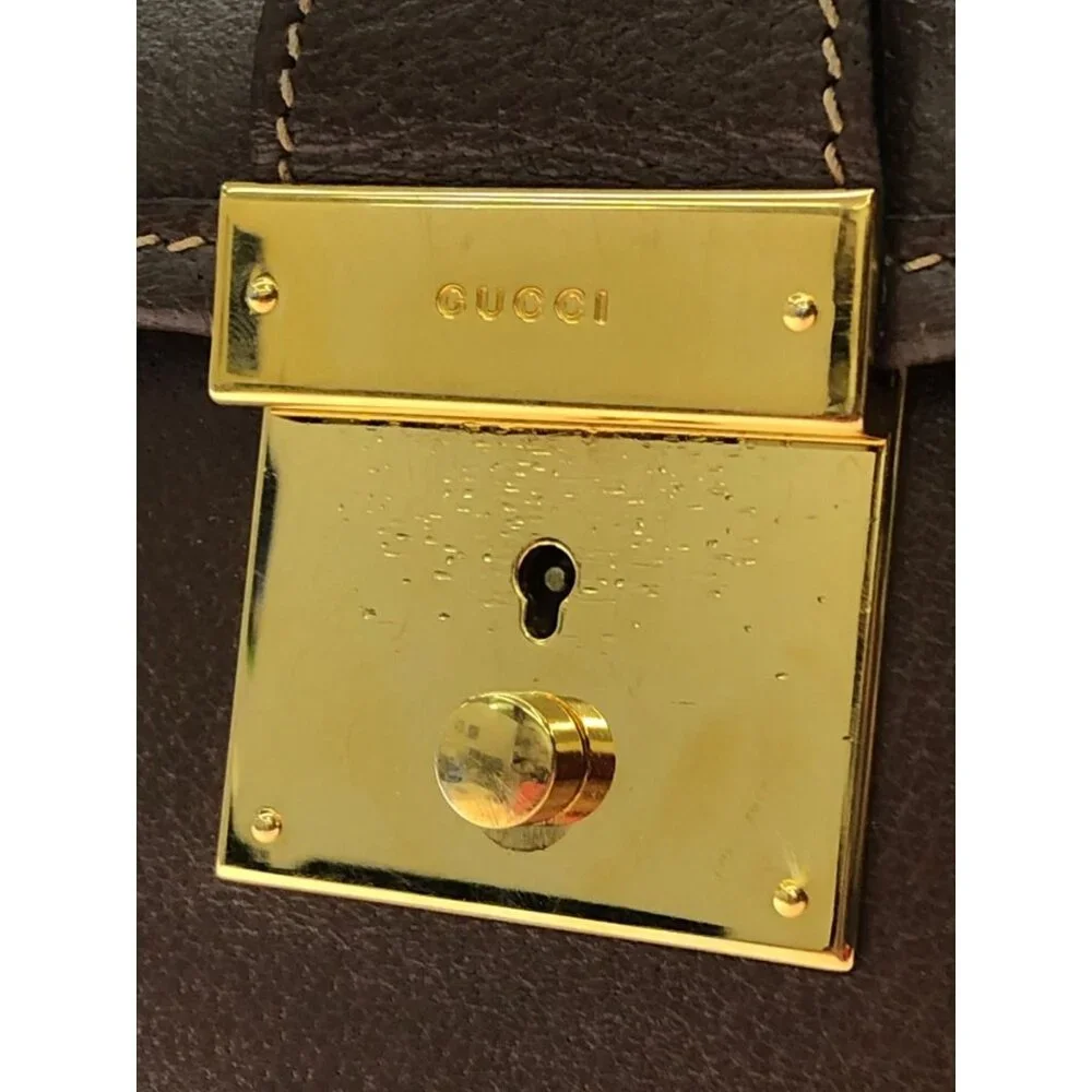 Gucci Business Bag Briefcase Leather 015 123 3680 Brown